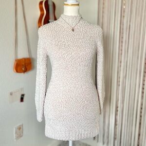 mock neck sweater mini dress
